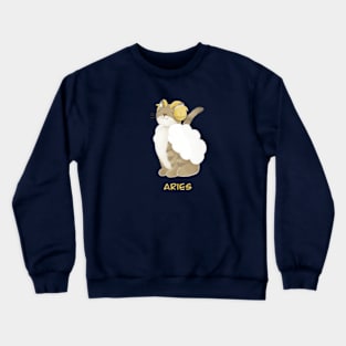 Aries cat zodiac sign Crewneck Sweatshirt